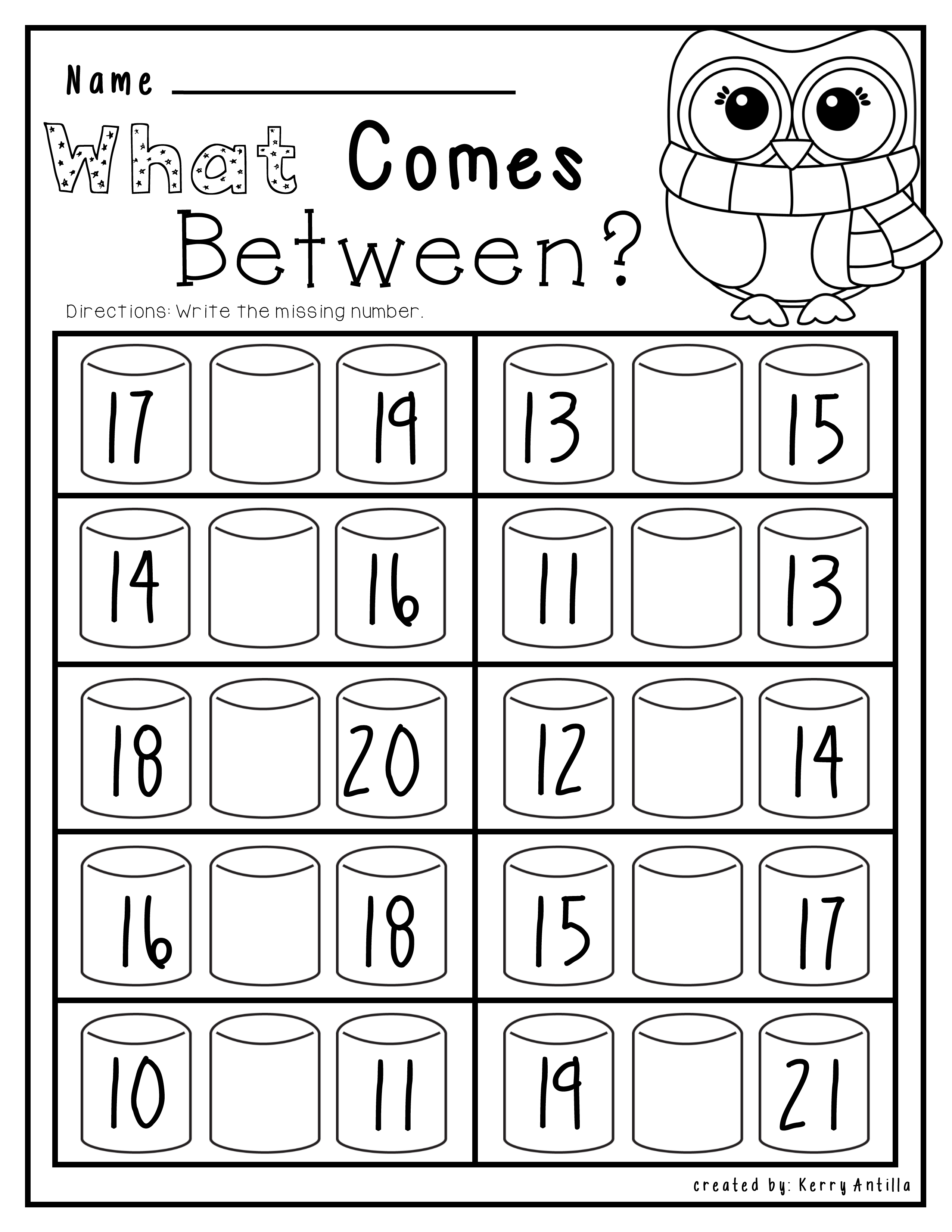 15 Kindergarten Math Worksheets Pdf Files To Download For Free Kindergarten Numbers Between