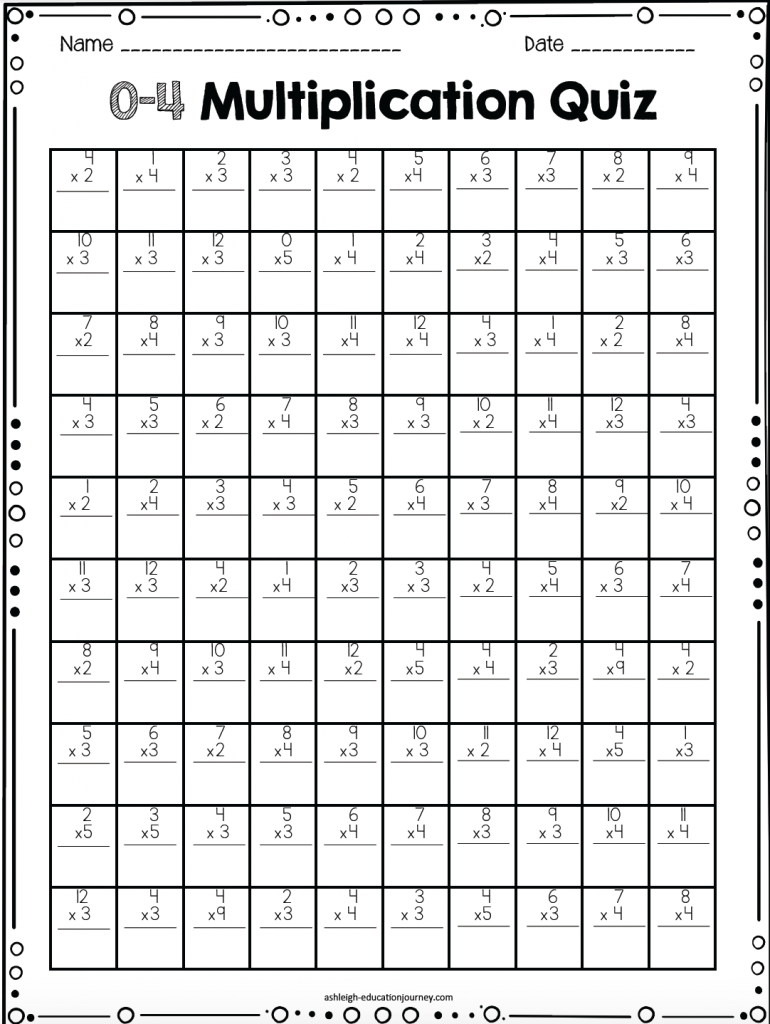 multiplication table games for 4th grade