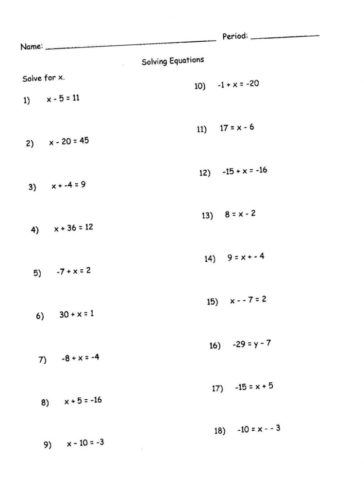 7th Grade Math Review Worksheet