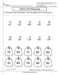 Adding with Regrouping Second Grade