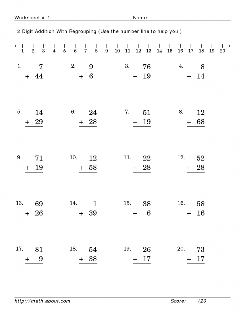 Addition Math Sheets For 3rd Grade