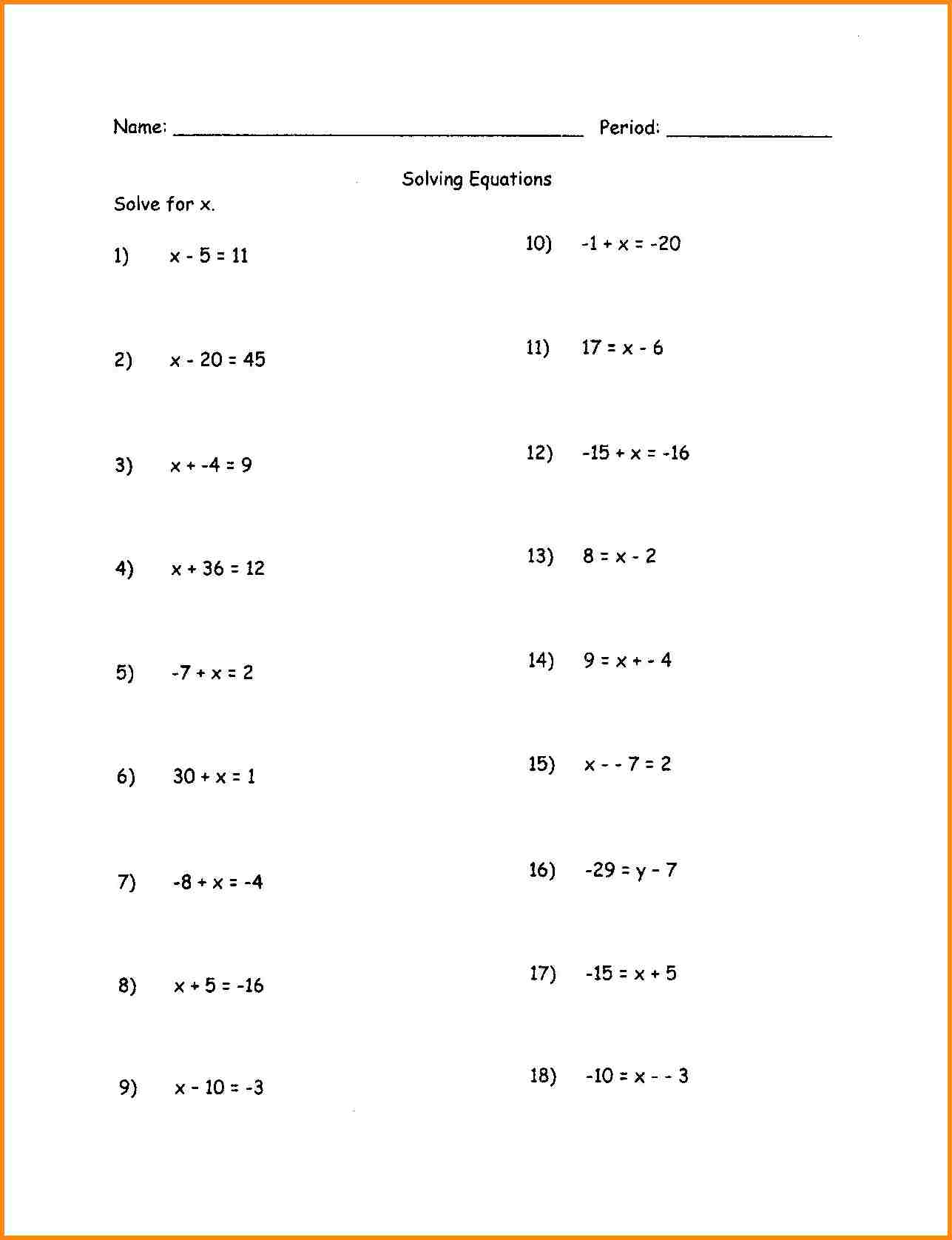 basic-algebra-worksheets