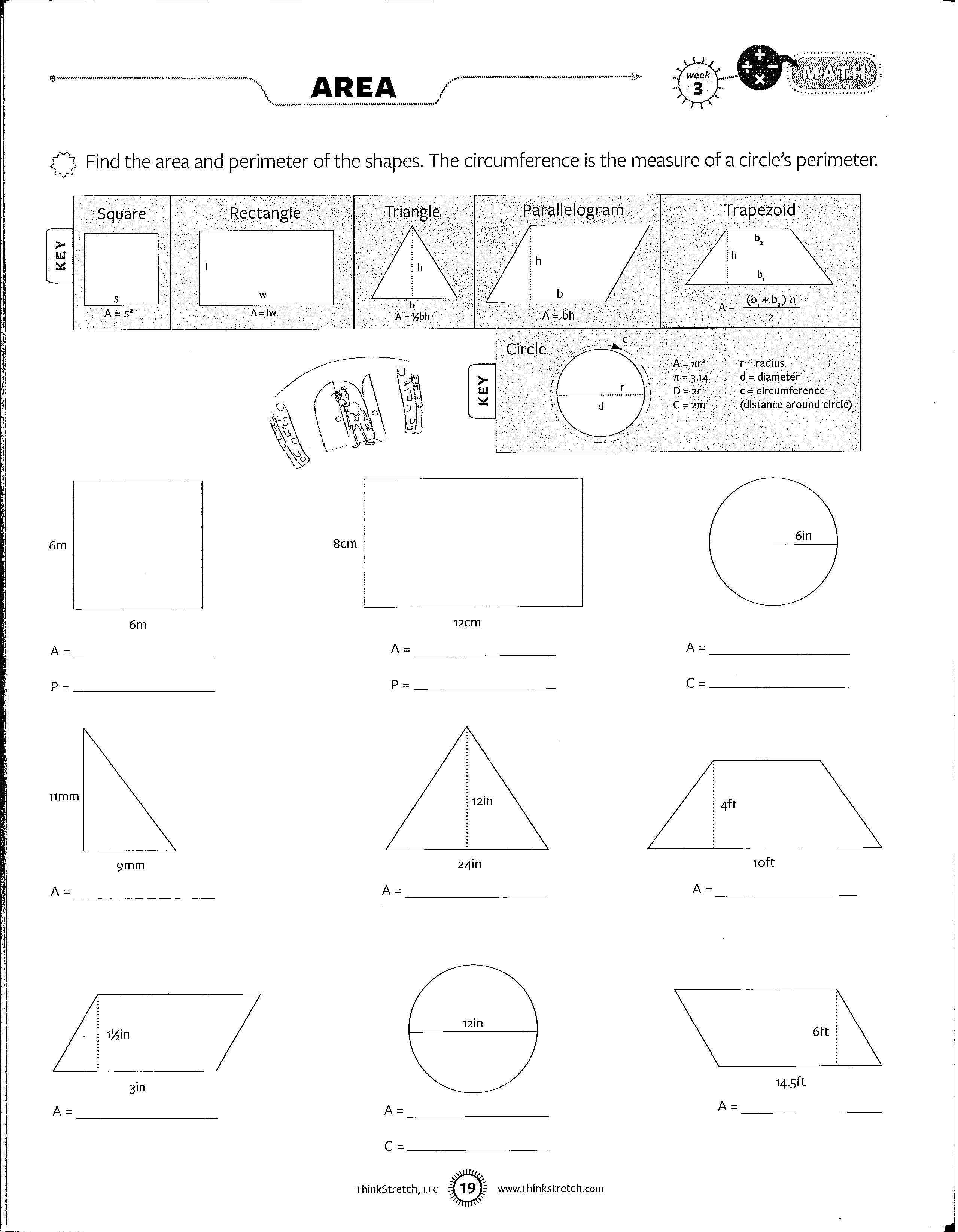 Area And Perimeter Free Worksheets