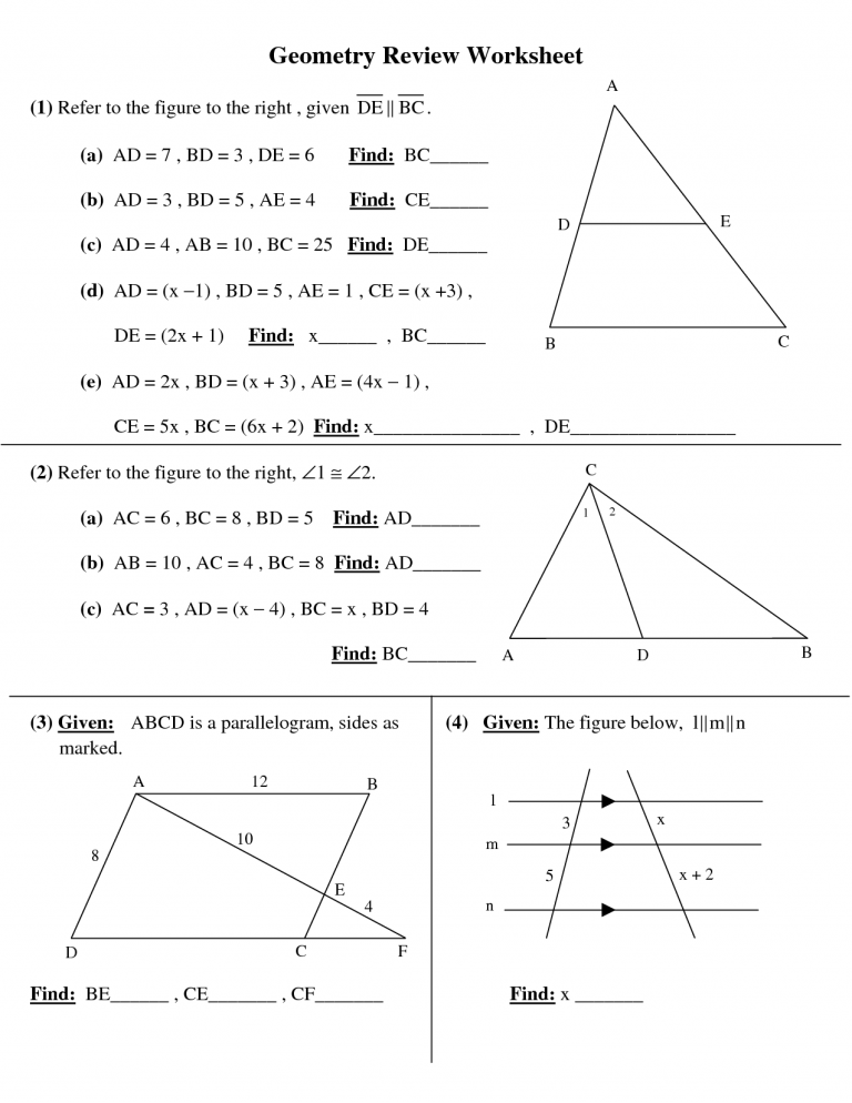 Math Worksheets For High School Pdf