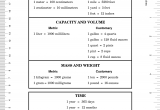 Length Capacity Time Mass and Weight Worksheets
