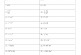 Multiplication Properties of Exponents Worksheets