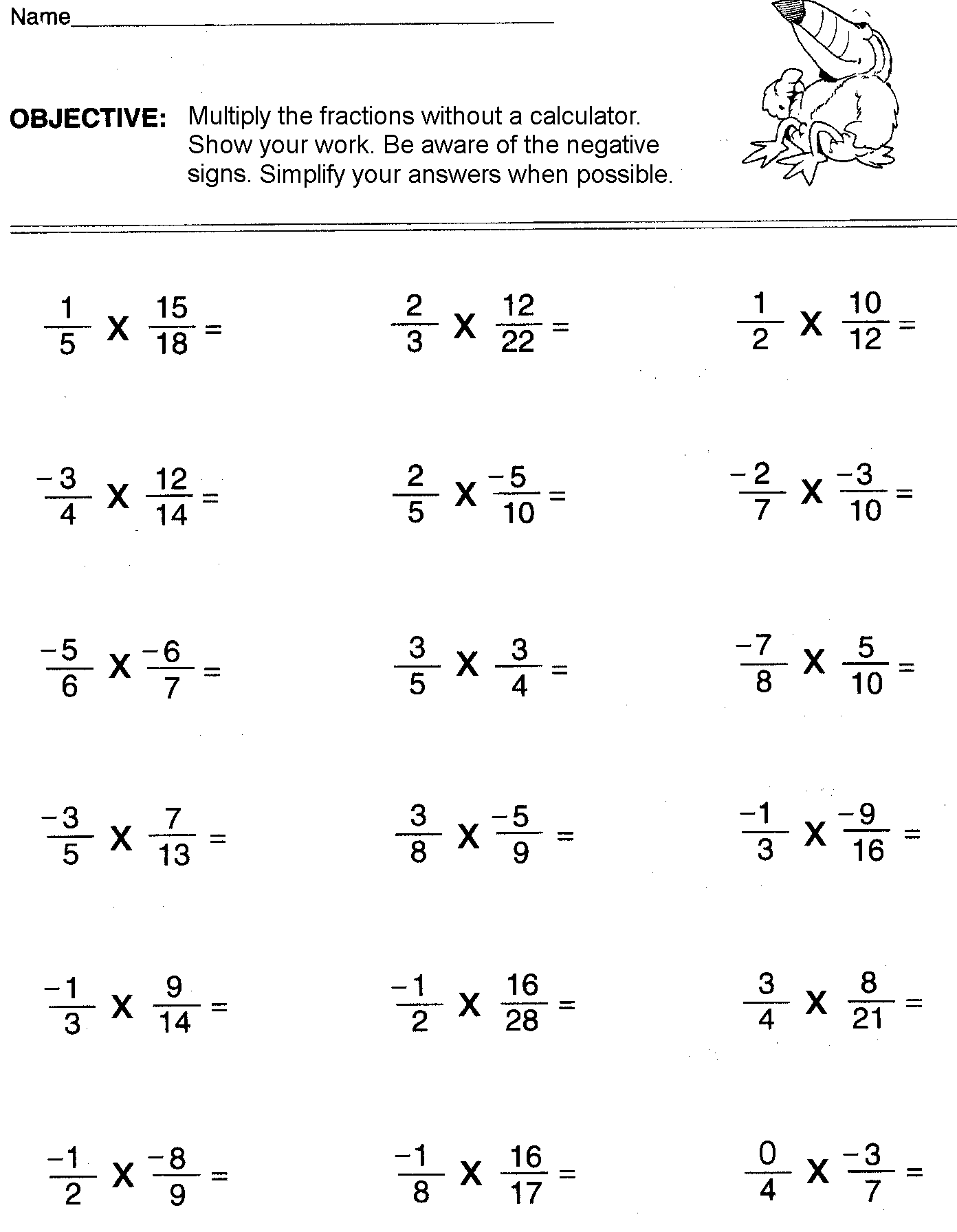 7th Grade Math Facts And Printable Worksheets 2018