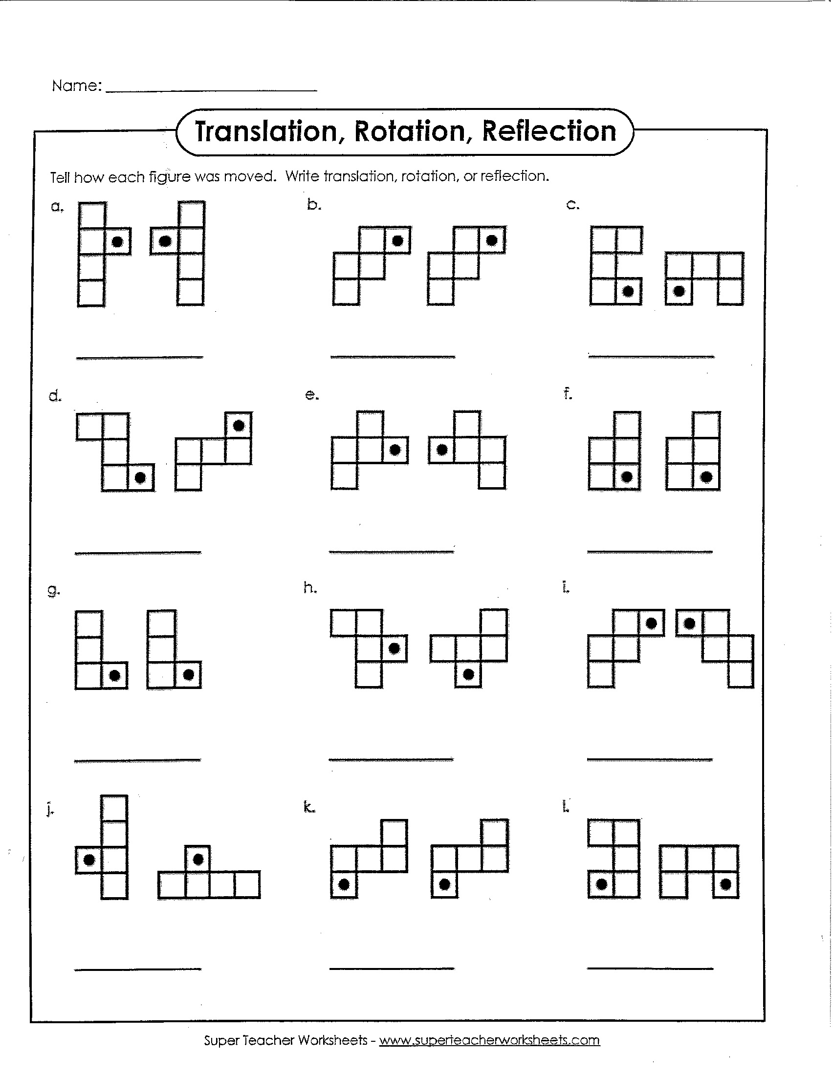 geometry reflection rule rotation reflection translation