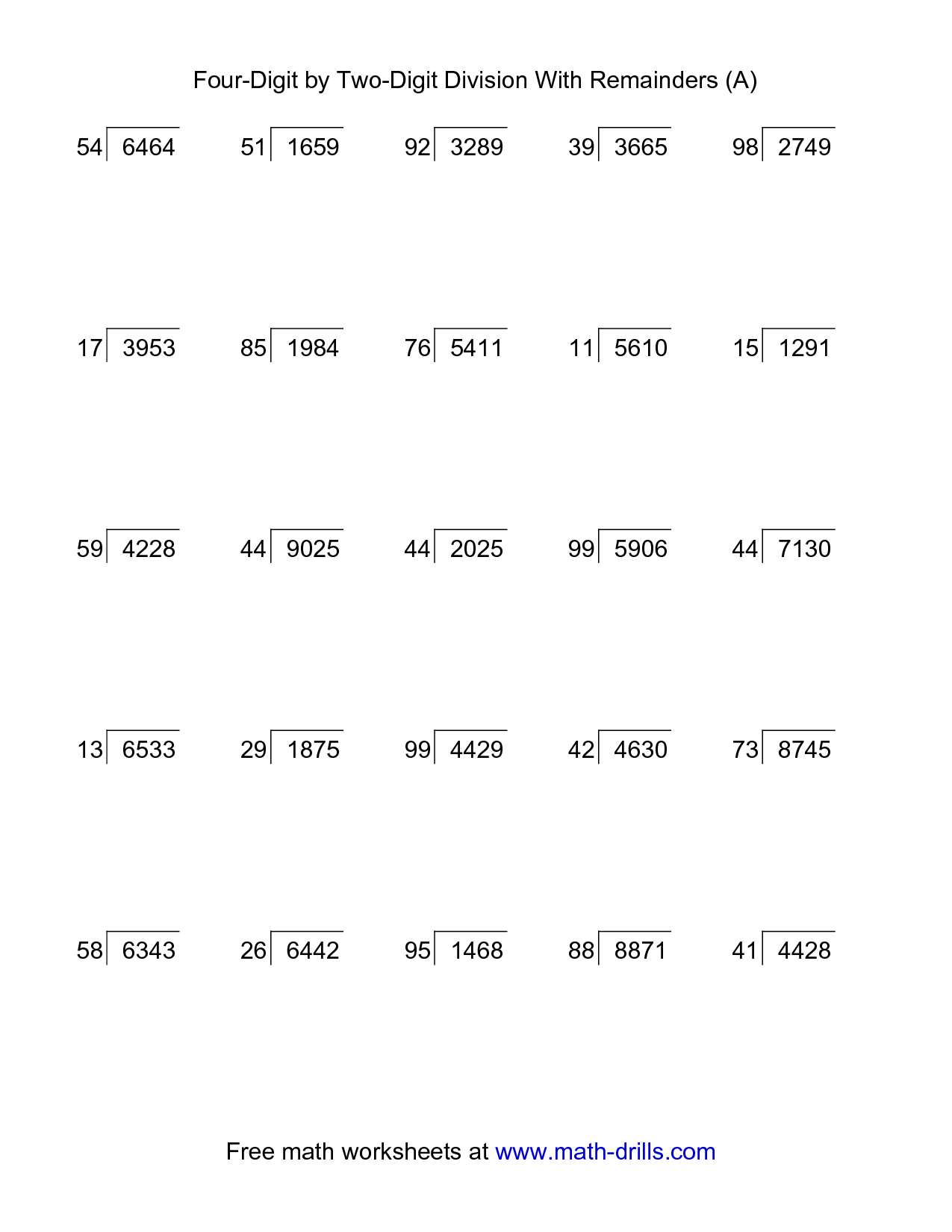 two-and-four-digit-divisions-with-remainders-practice